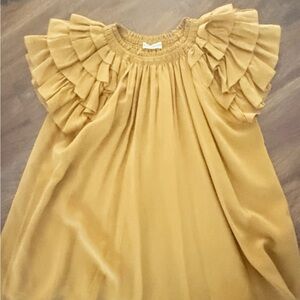 Ulla Johnson Golden Ruffle Dress